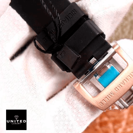 Richthtard Mithtlle  RM011 Black Rubber Bracelet Replica opened clasp