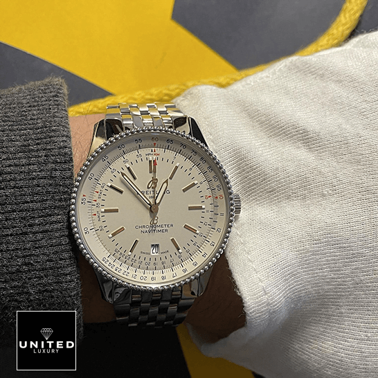 brethtitling Navitimer Automatic GMT A17326211G1A1 "Blue Dial" Detailed Clone brethtitling navitimer A17326211G1A1 replica wrist