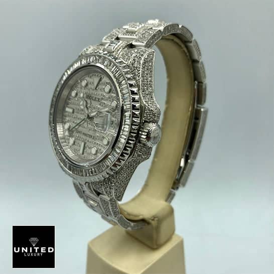 rolthtex GMT-Master II Custom Diamond Set 116710LN Replica right side Crown Pusher