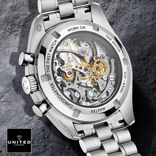 omethtga Speedmaster Professional 311.99.42.30.04.001 "White Dial" Ultra Clone 1:1 omethtga Speedmaster Moonwatch Apollo Steel Replica upside view