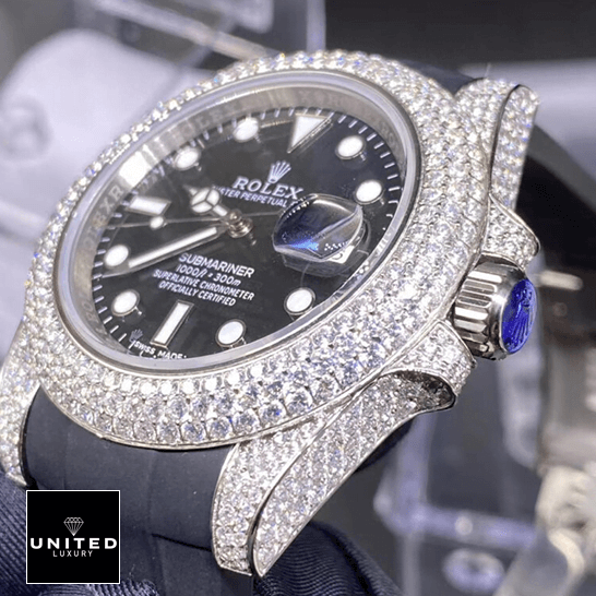 rolthtex 116336 Submariner Diamond bezel Replica crown / push button