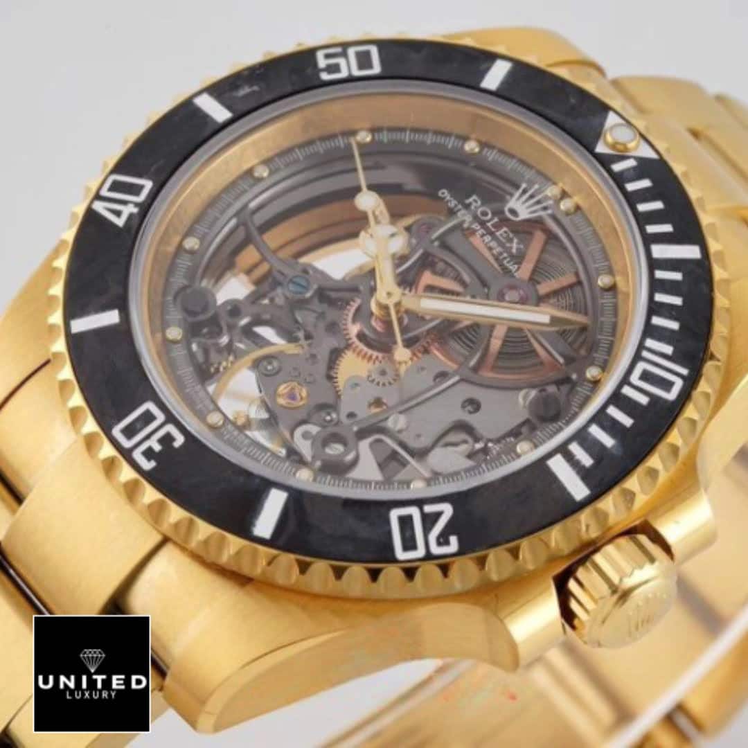 rolthtex Gold Oyster Perpetual Black Bezel Replica
