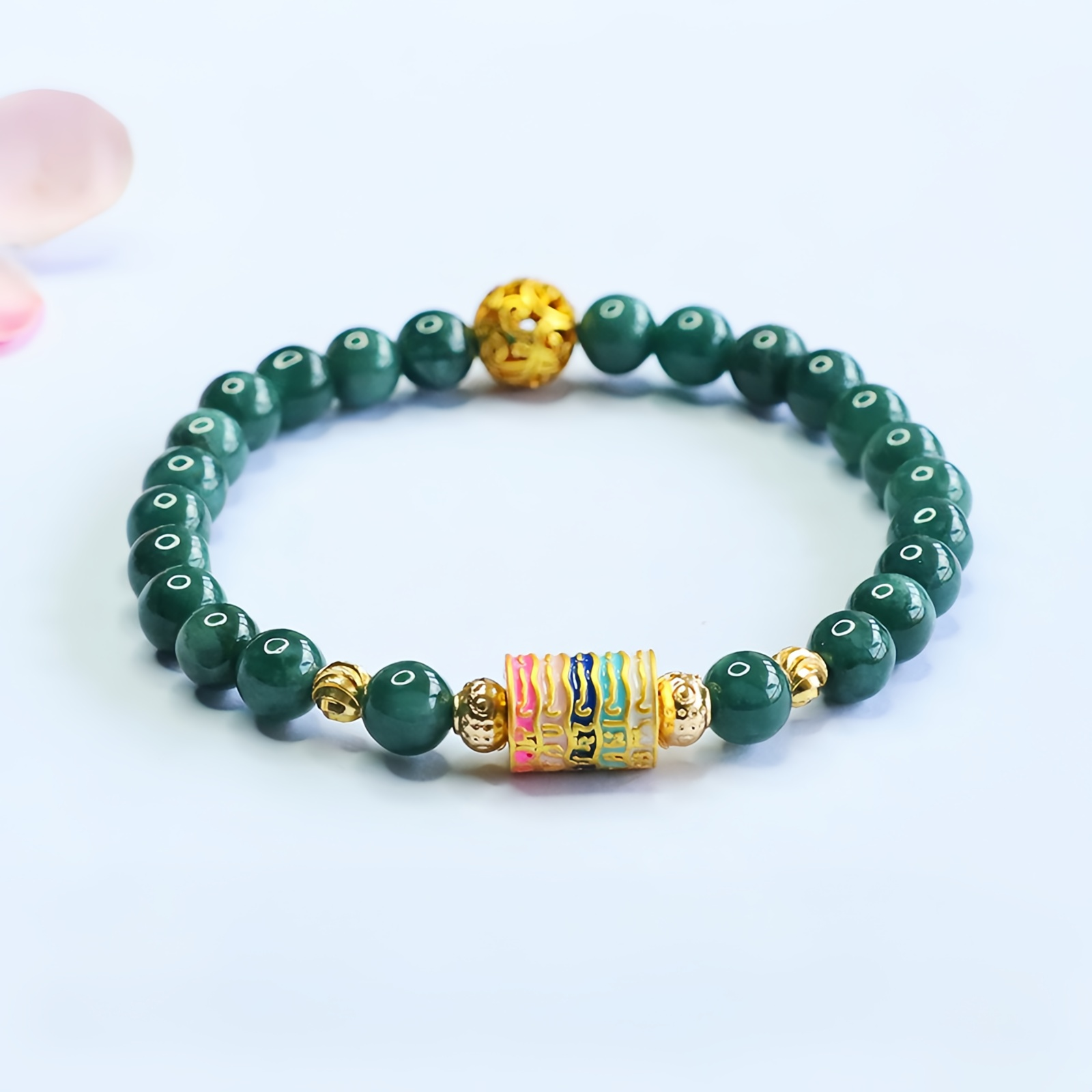 Natural A-grade Jadeite Blue Sailor Bracelet