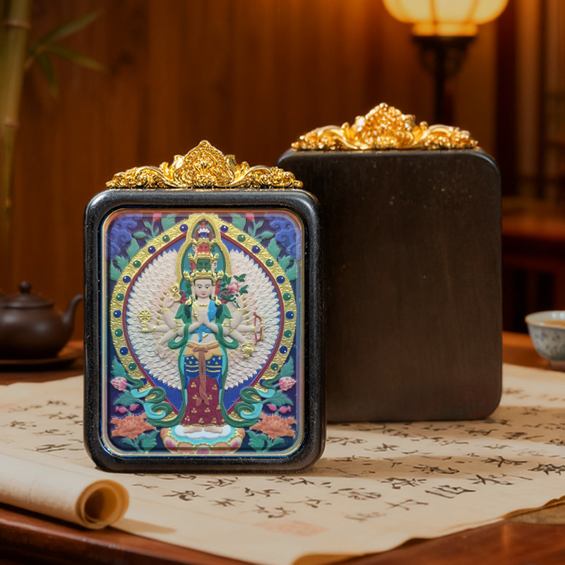 Collection of Painted Thangka Pendants