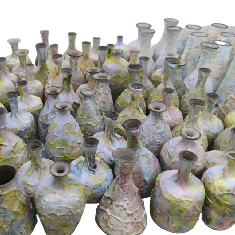 Handmade Cream Ice Cream Ceramic Vase