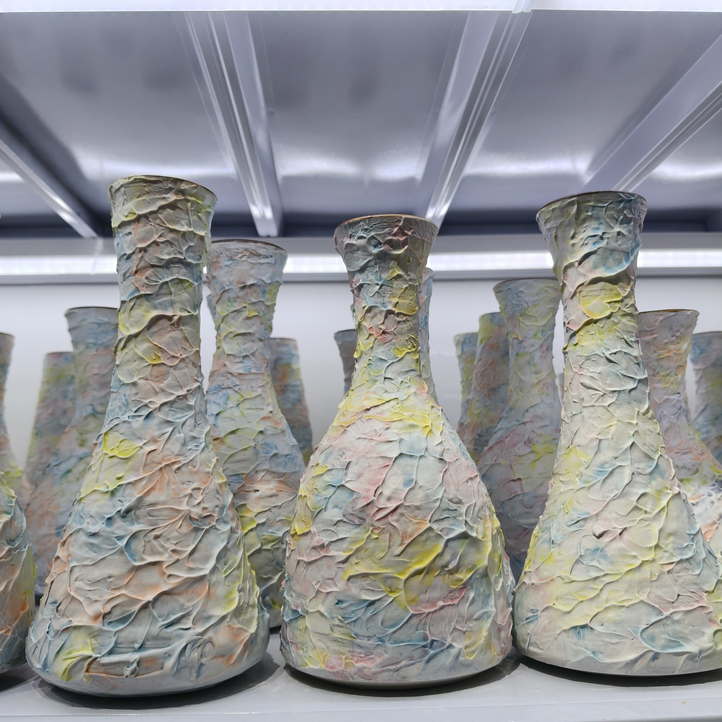 Handmade Cream Ice Cream Ceramic Vase