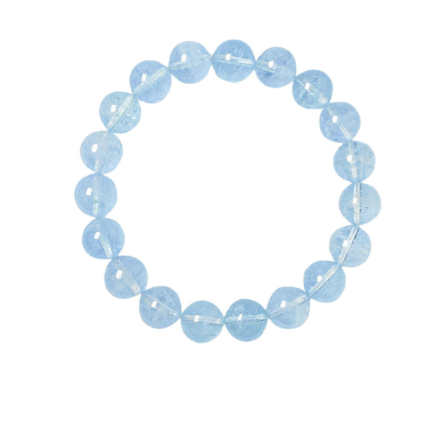 Ice-clear Chalcedony Natural Aquamarine Bracelet
