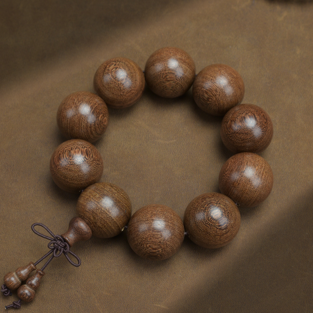 Golden Sandalwood Old Material Buddhist Bead Bracelet