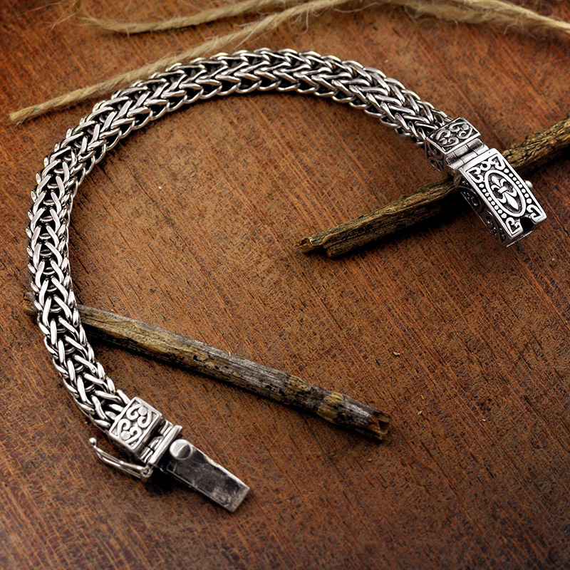 Hand-woven Silver Bracelet
