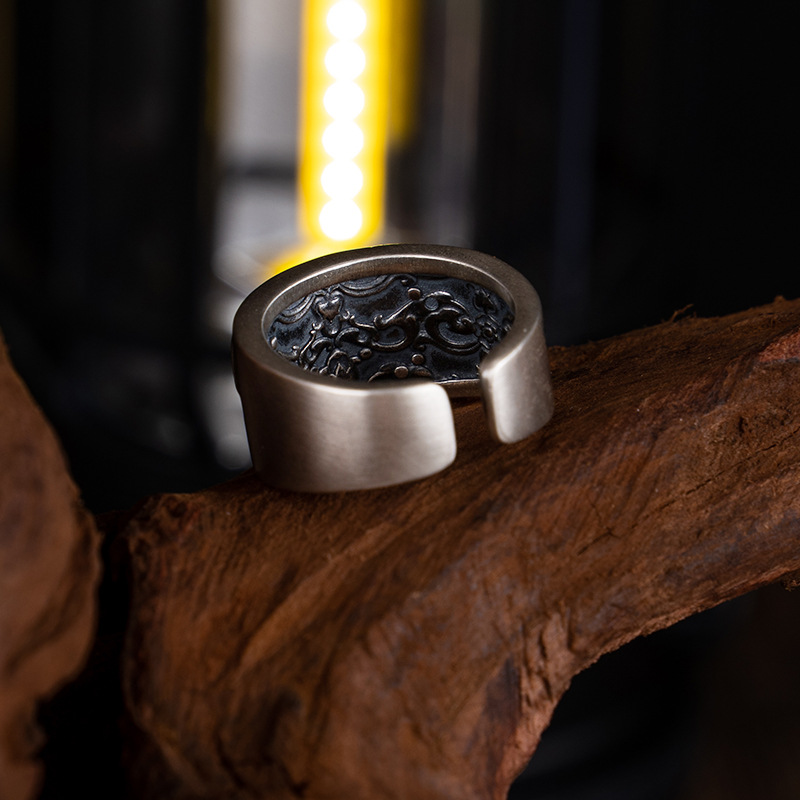 Tibetan Pure Silver Green Tara Ring