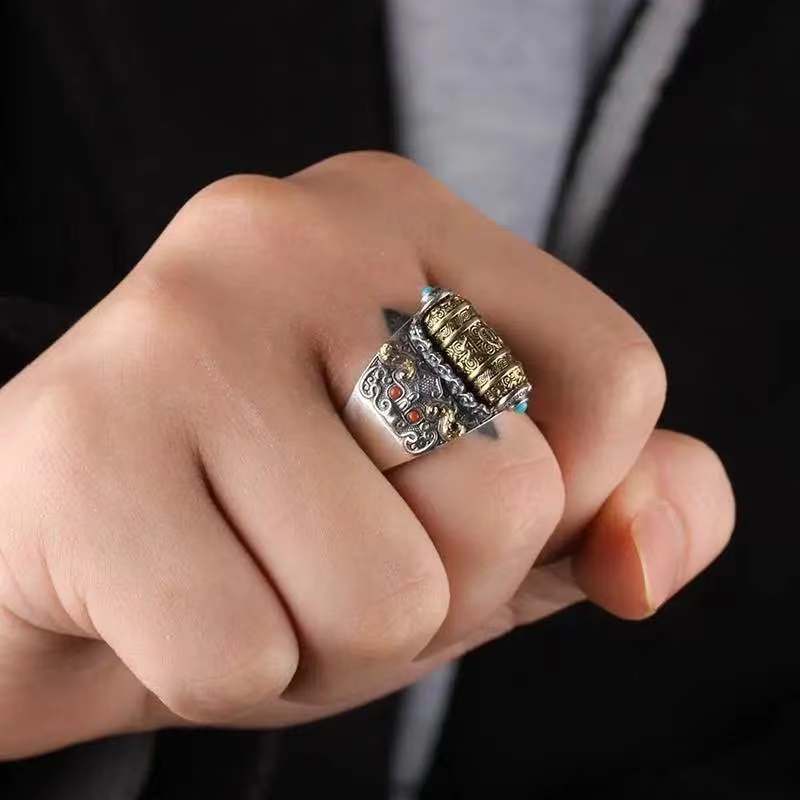 Tibetan Six-Word Mantra Ring