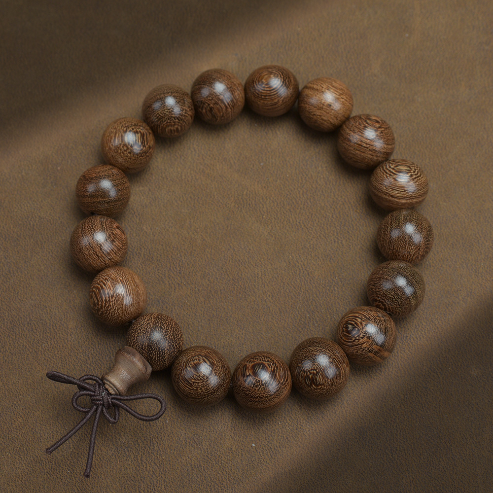 Golden Sandalwood Old Material Buddhist Bead Bracelet