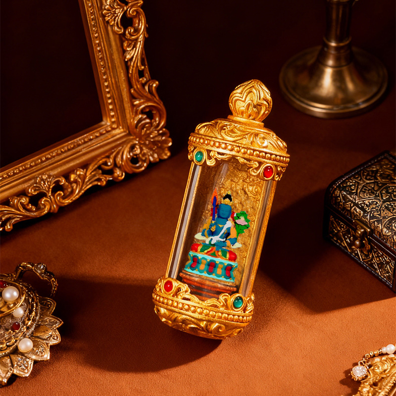 Hand-painted Rubbing Pendant Tibetan Thangka