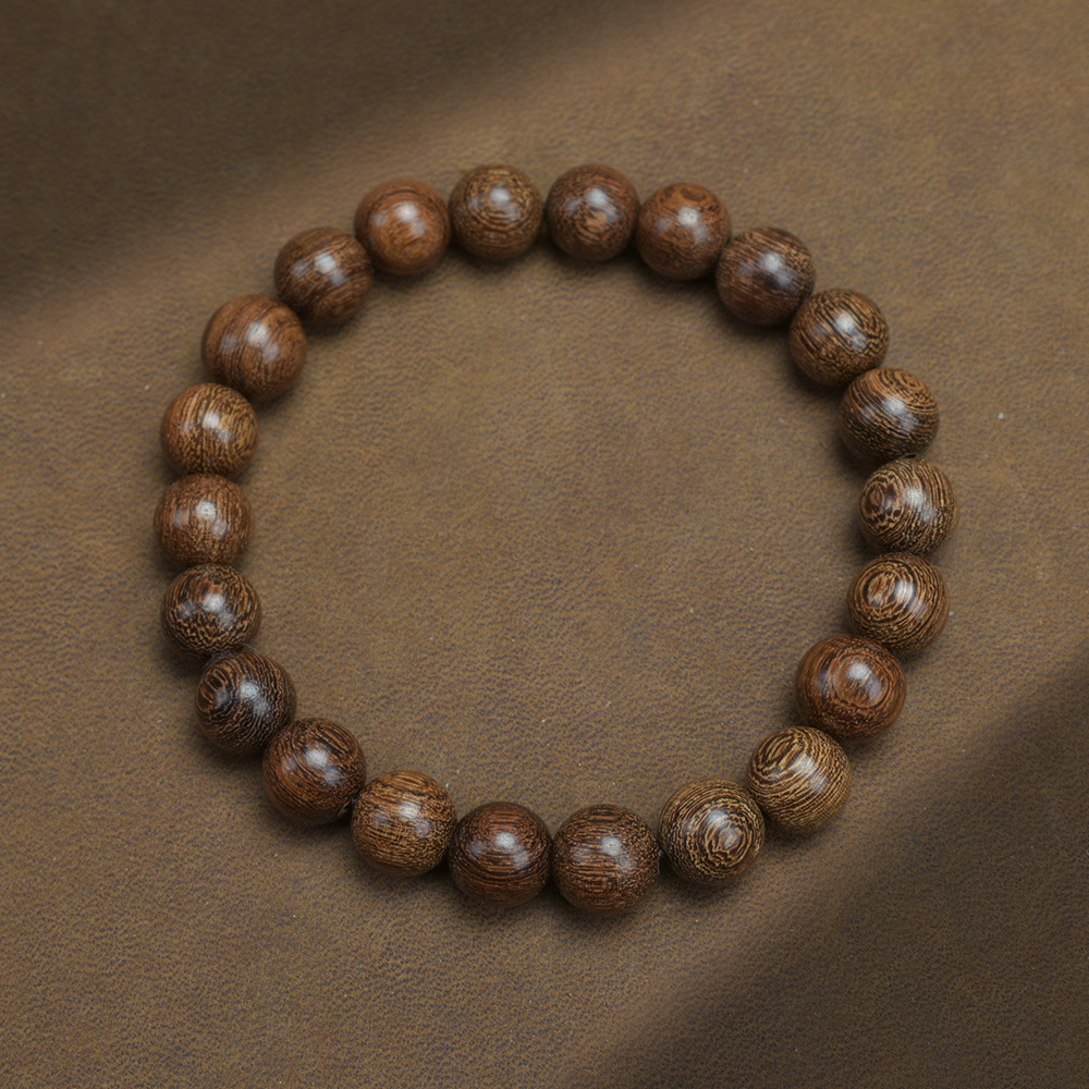 Golden Sandalwood Old Material Buddhist Bead Bracelet