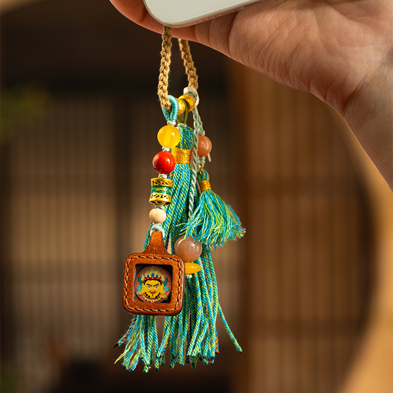 Hand-painted Thangka Bag Hanging Keychain