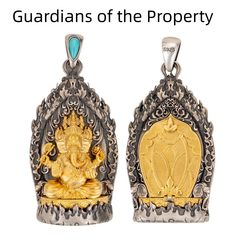 Pure Silver Gold-Plated Wealth-Attracting Brave Precision Craft Pendant