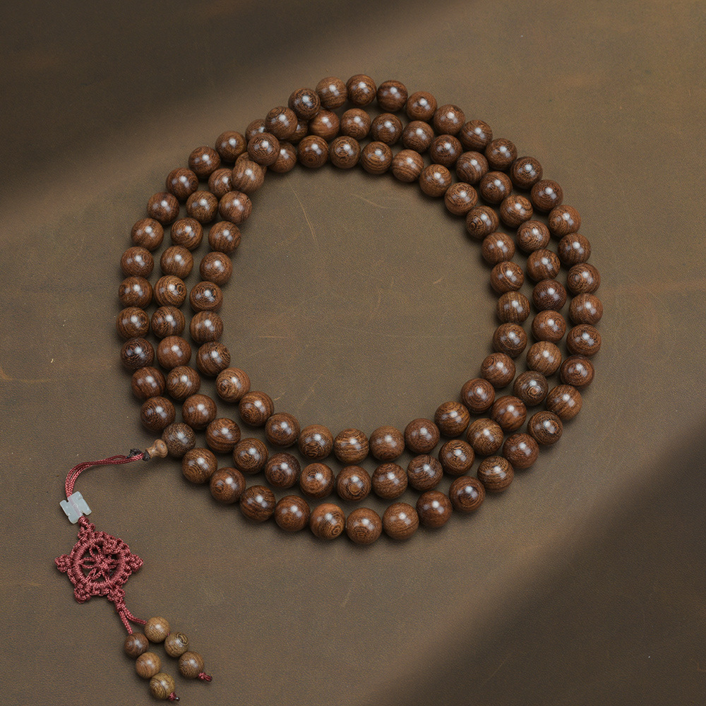 Golden Sandalwood Old Material Buddhist Bead Bracelet