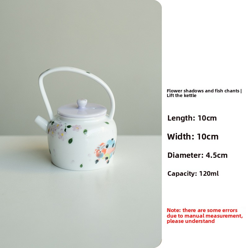 Hand-painted Colorful Goldfish Teapot Set