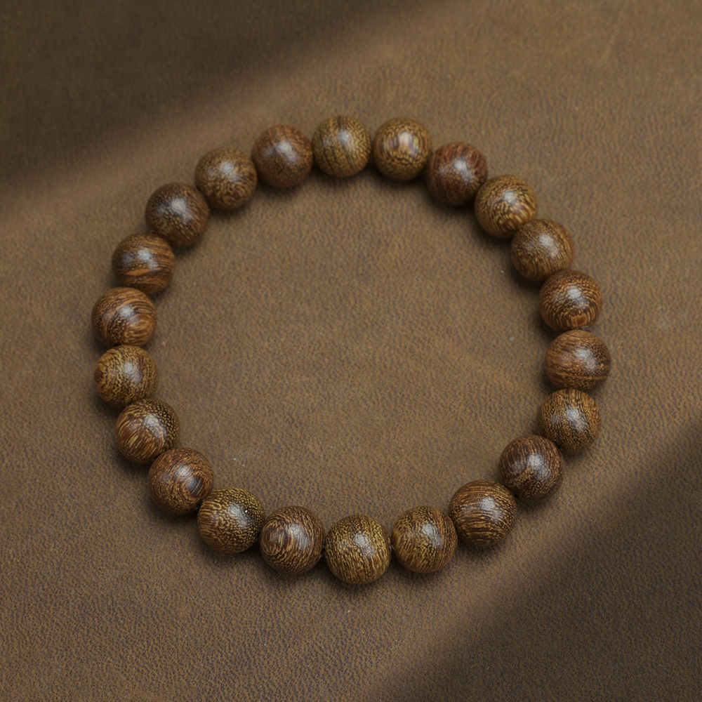 Golden Sandalwood Old Material Buddhist Bead Bracelet