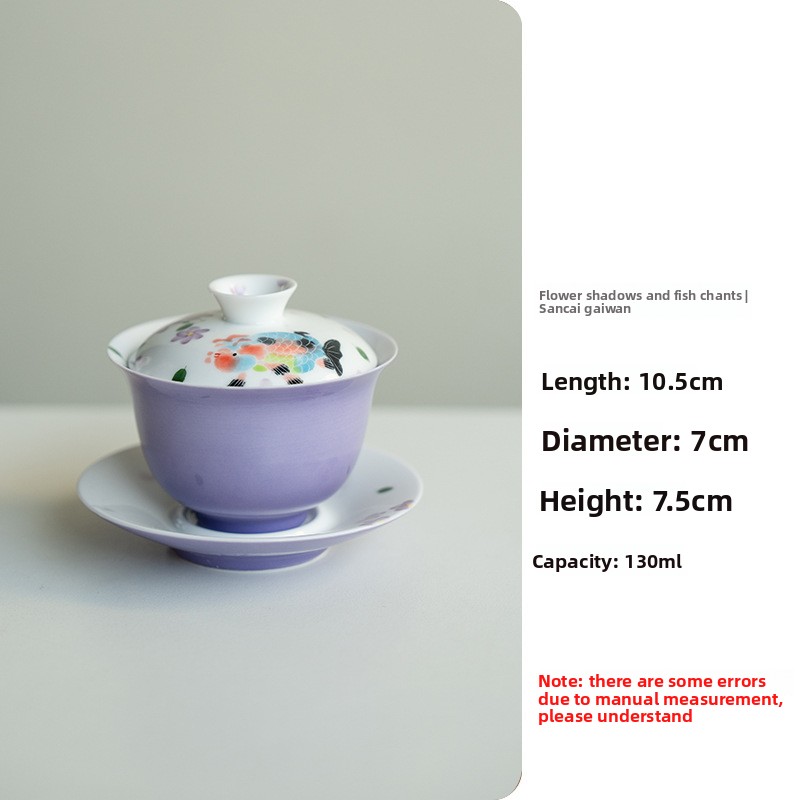 Hand-painted Colorful Goldfish Teapot Set