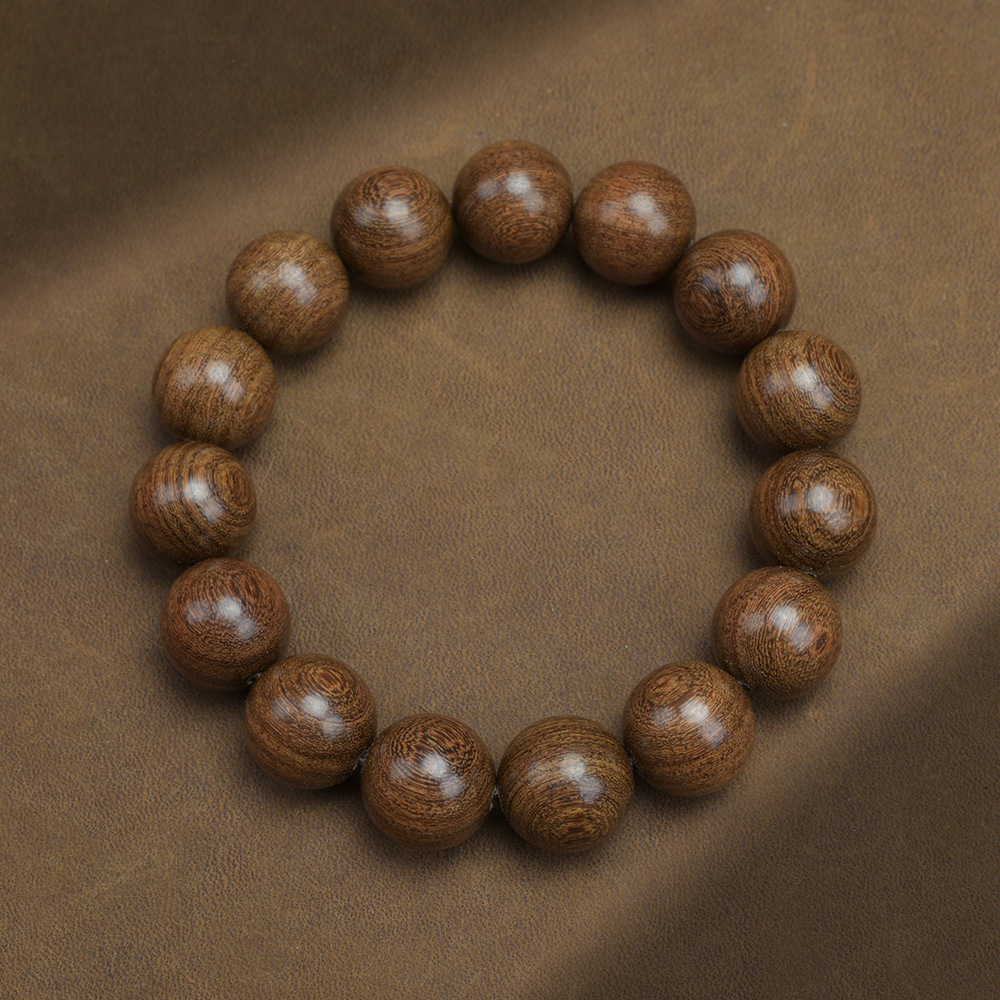 Golden Sandalwood Old Material Buddhist Bead Bracelet