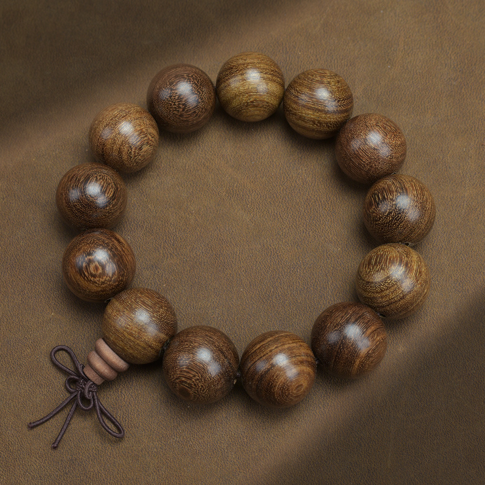 Golden Sandalwood Old Material Buddhist Bead Bracelet