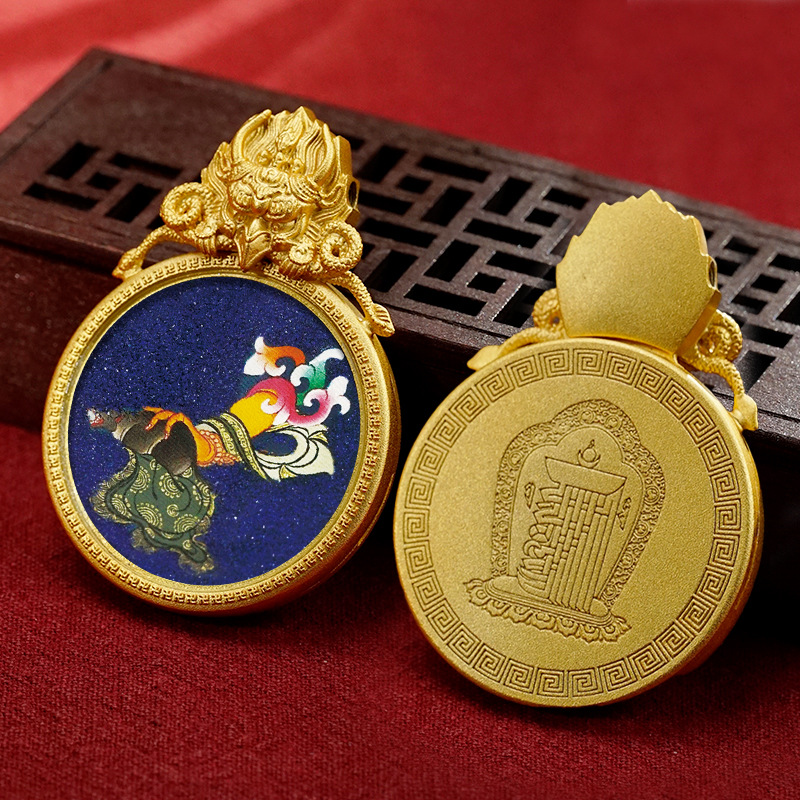 Handmade Pendant Tibetan Style Great Peacock Bird Thangka