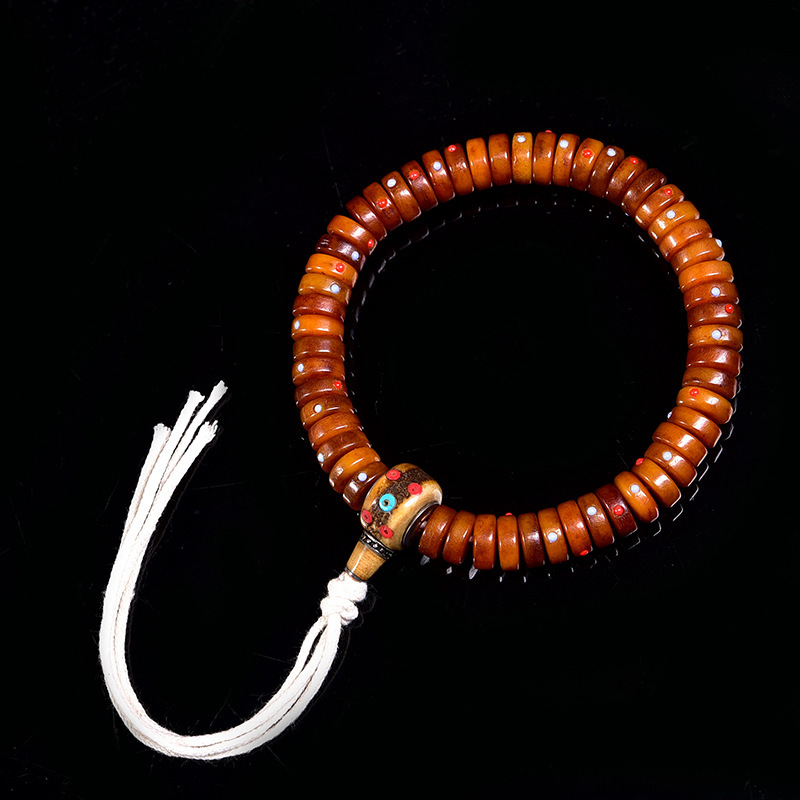 Natural Camel Bone Tibetan Tassel Bracelet