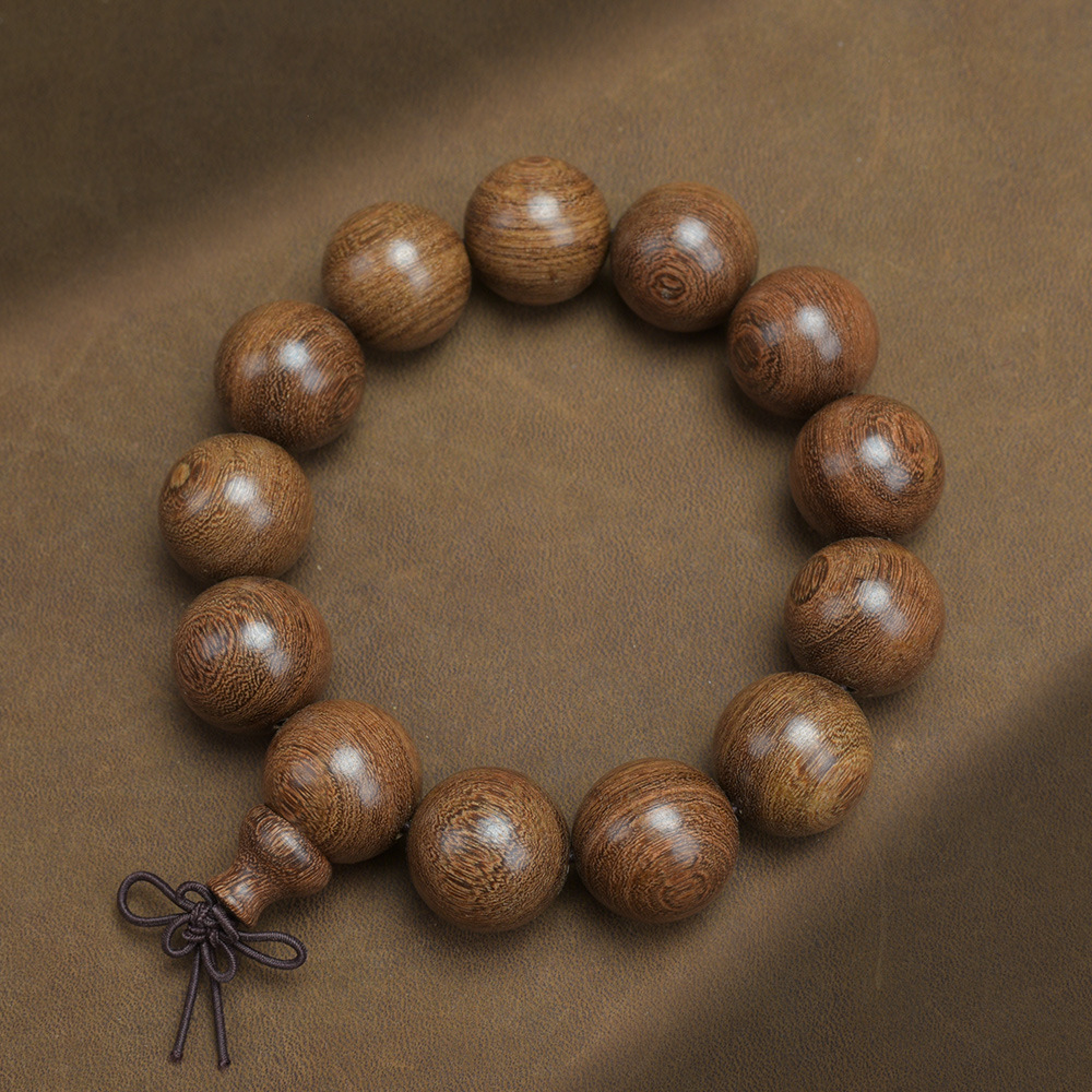 Golden Sandalwood Old Material Buddhist Bead Bracelet