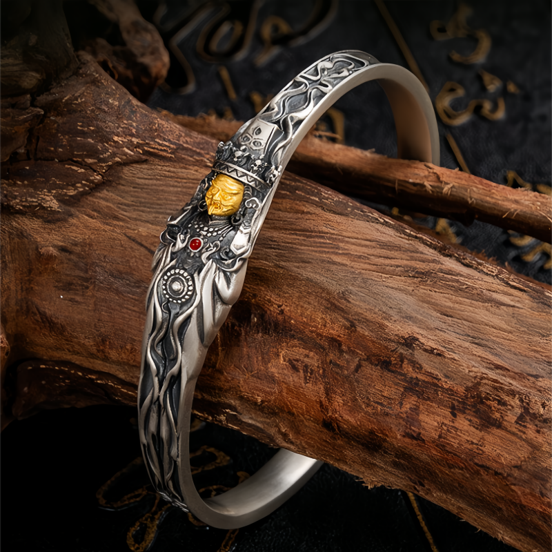 Tibetan Pure Silver Zaki Ram Bracelet