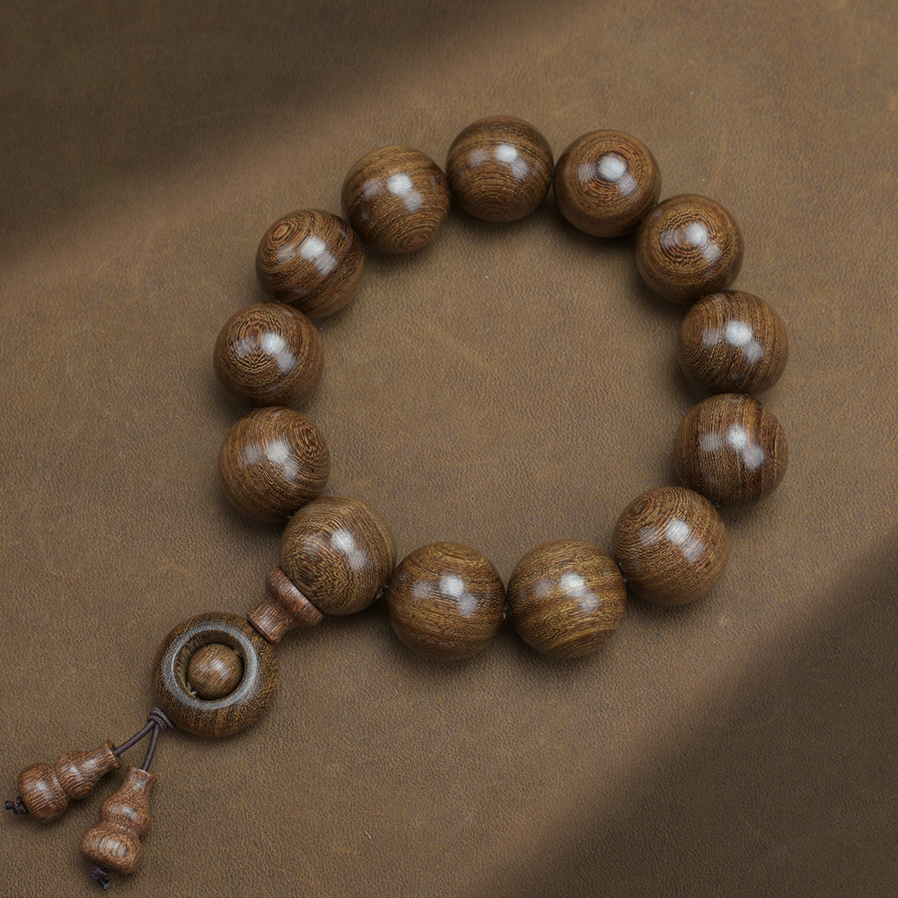 Golden Sandalwood Old Material Buddhist Bead Bracelet
