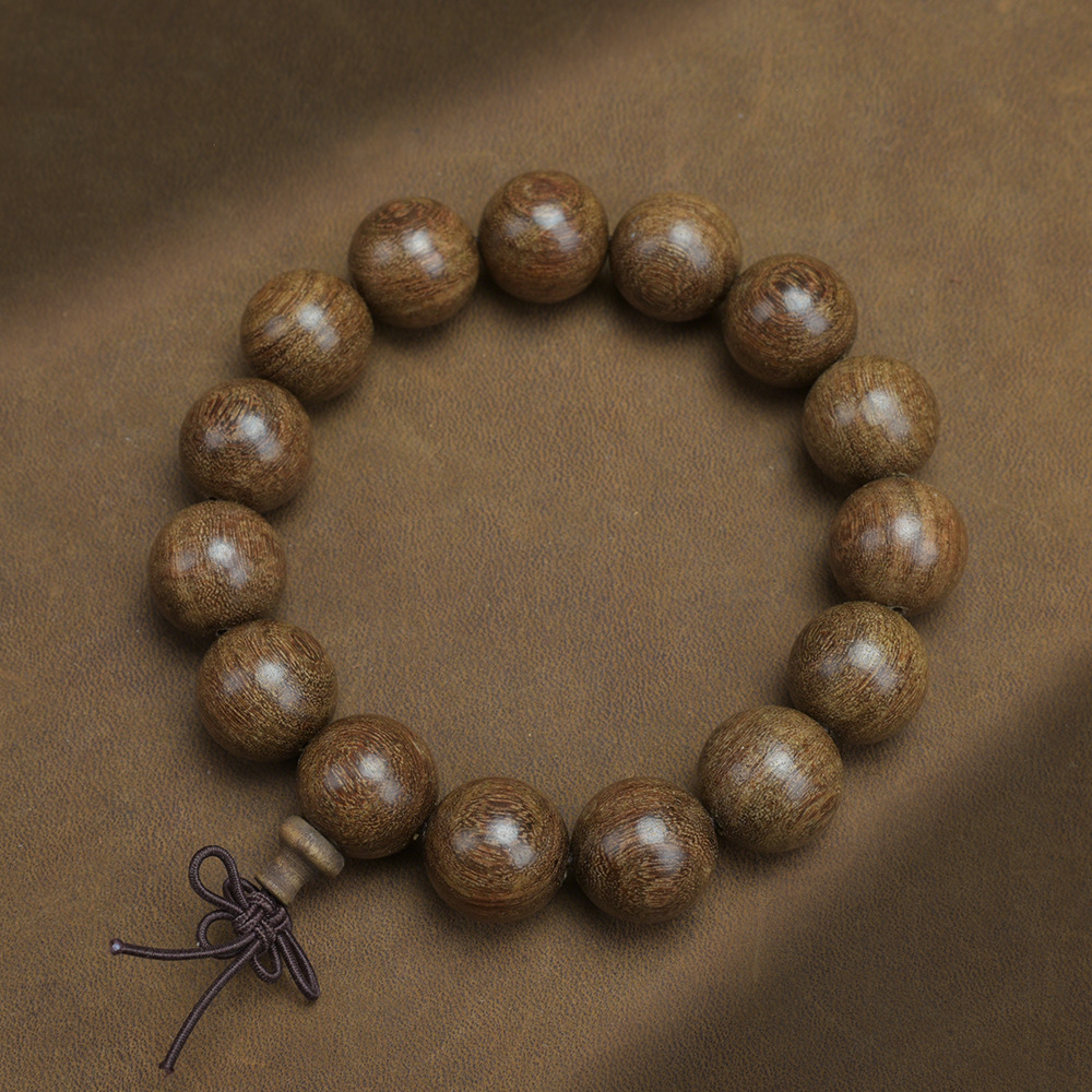 Golden Sandalwood Old Material Buddhist Bead Bracelet