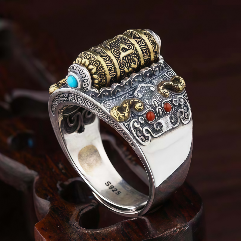 Tibetan Six-Word Mantra Ring