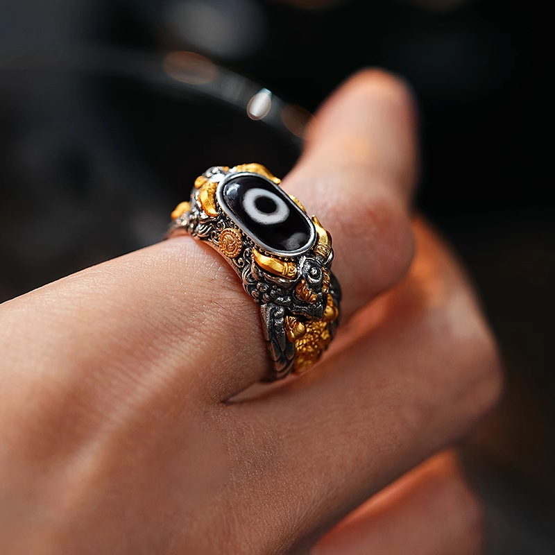 Sky Eye Bead Great Bird of Prey Series Ring