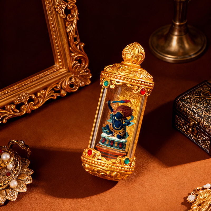 Hand-painted Rubbing Pendant Tibetan Thangka