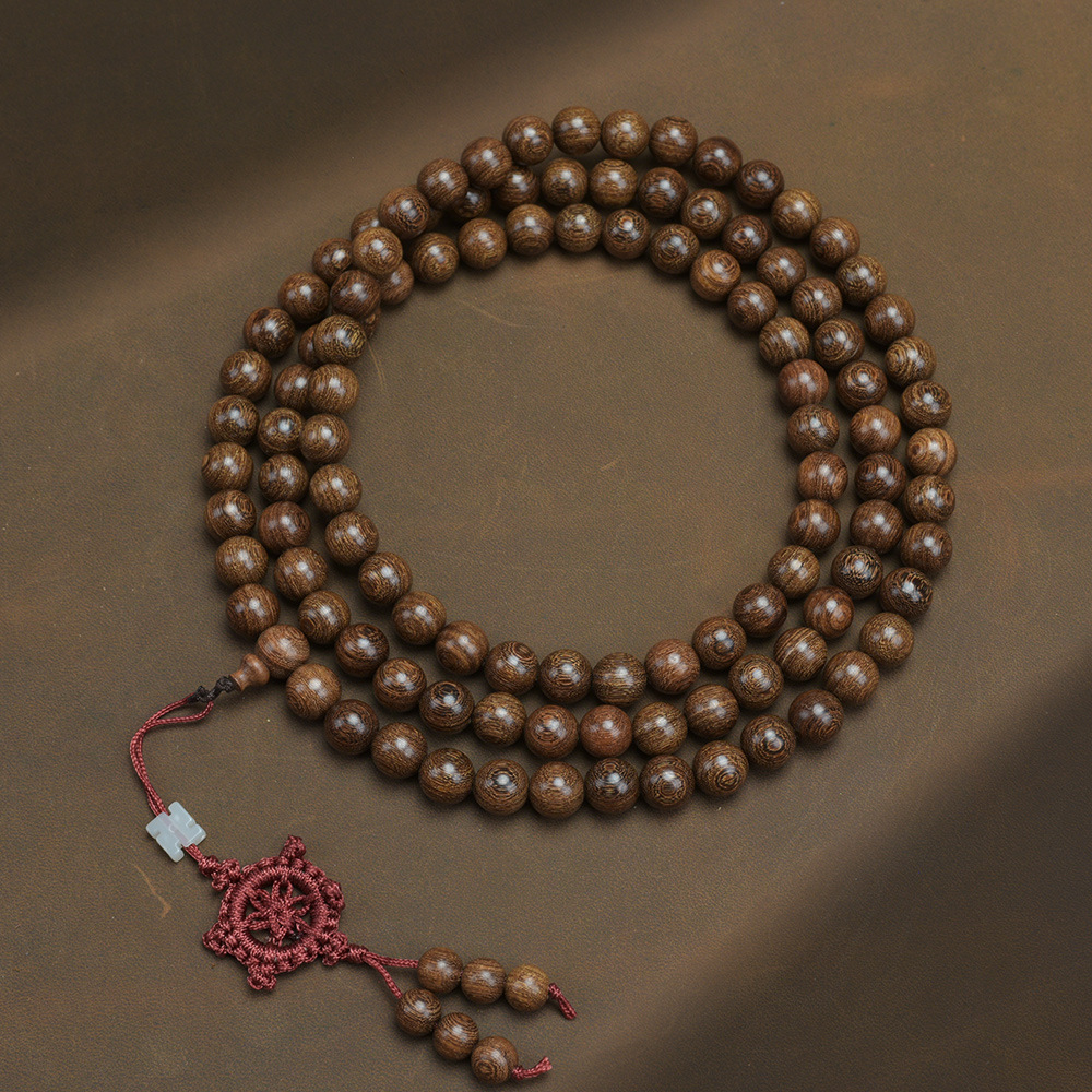 Golden Sandalwood Old Material Buddhist Bead Bracelet