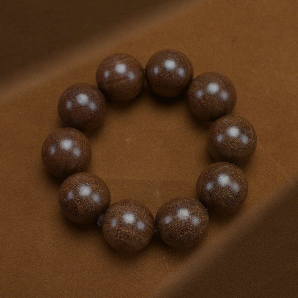 Golden Sandalwood Old Material Buddhist Bead Bracelet