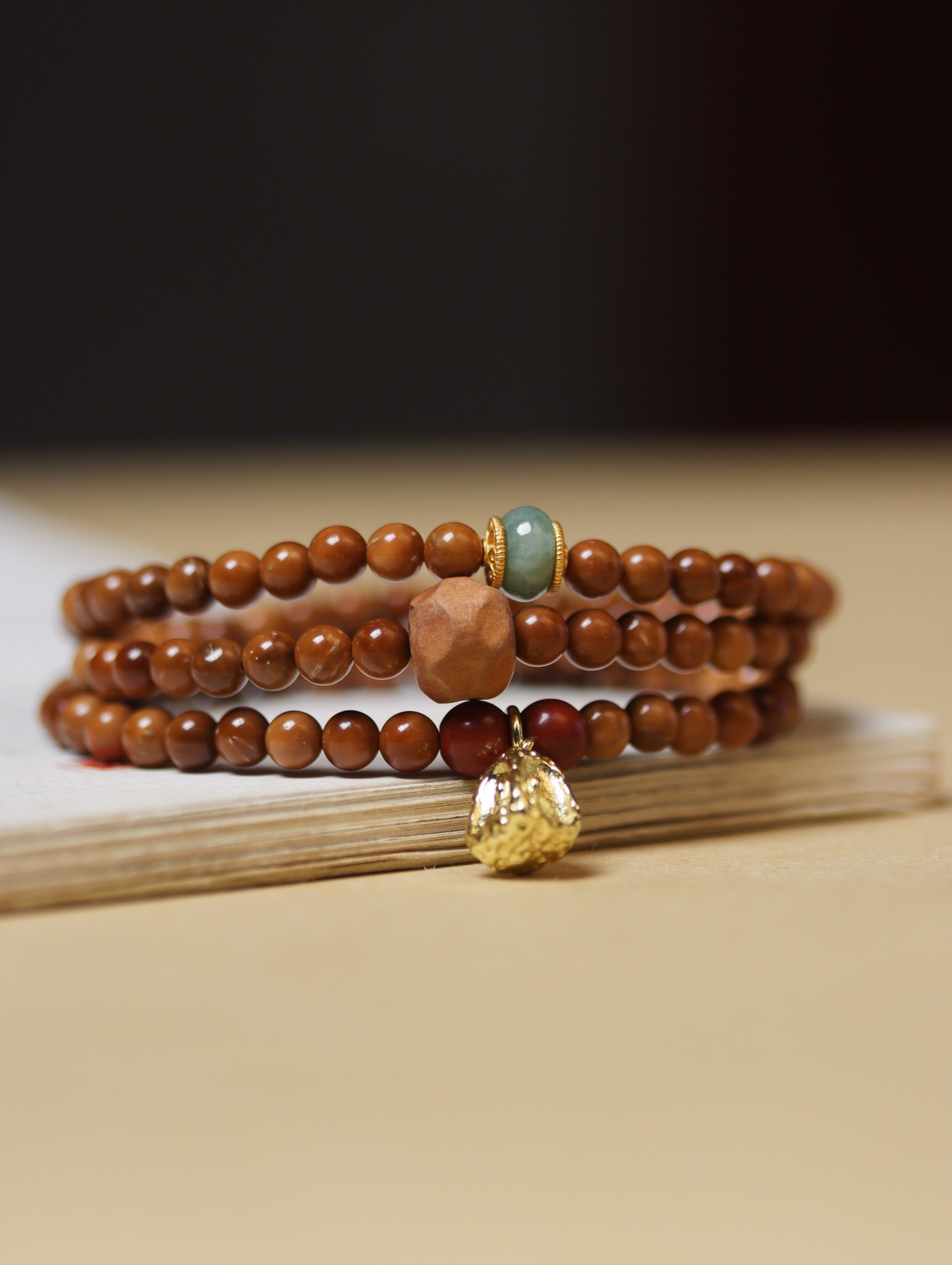 Natural Cook Demon Flower Prayer Beads