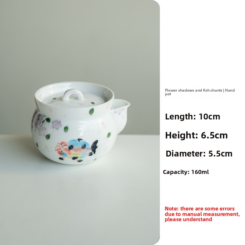 Hand-painted Colorful Goldfish Teapot Set