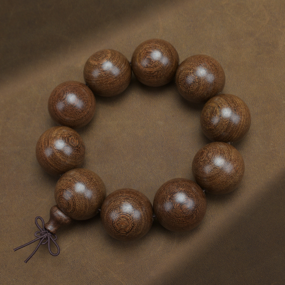 Golden Sandalwood Old Material Buddhist Bead Bracelet