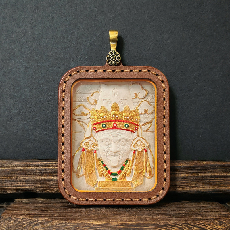 Collection Tibetan Style Incense Ash Dot Painting Thangka Buddha Pendant