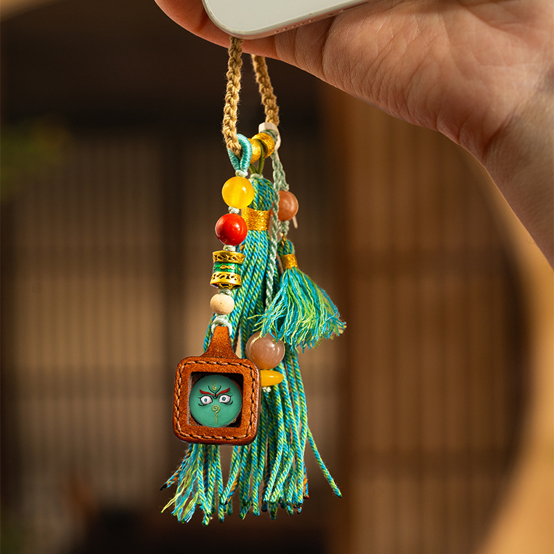 Hand-painted Thangka Bag Hanging Keychain