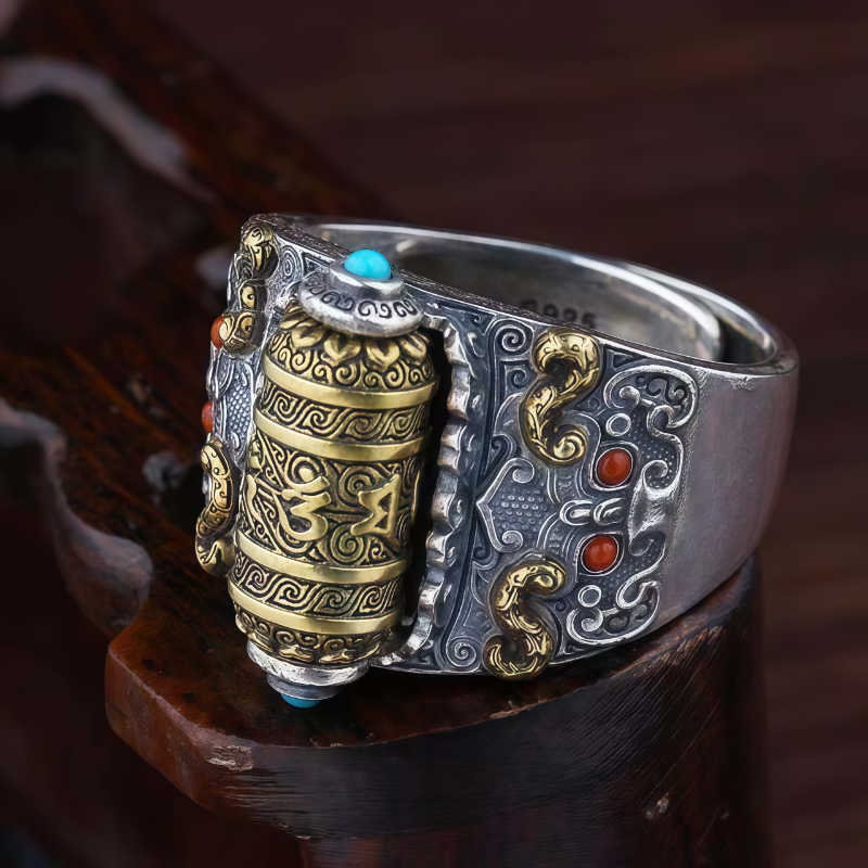 Tibetan Six-Word Mantra Ring