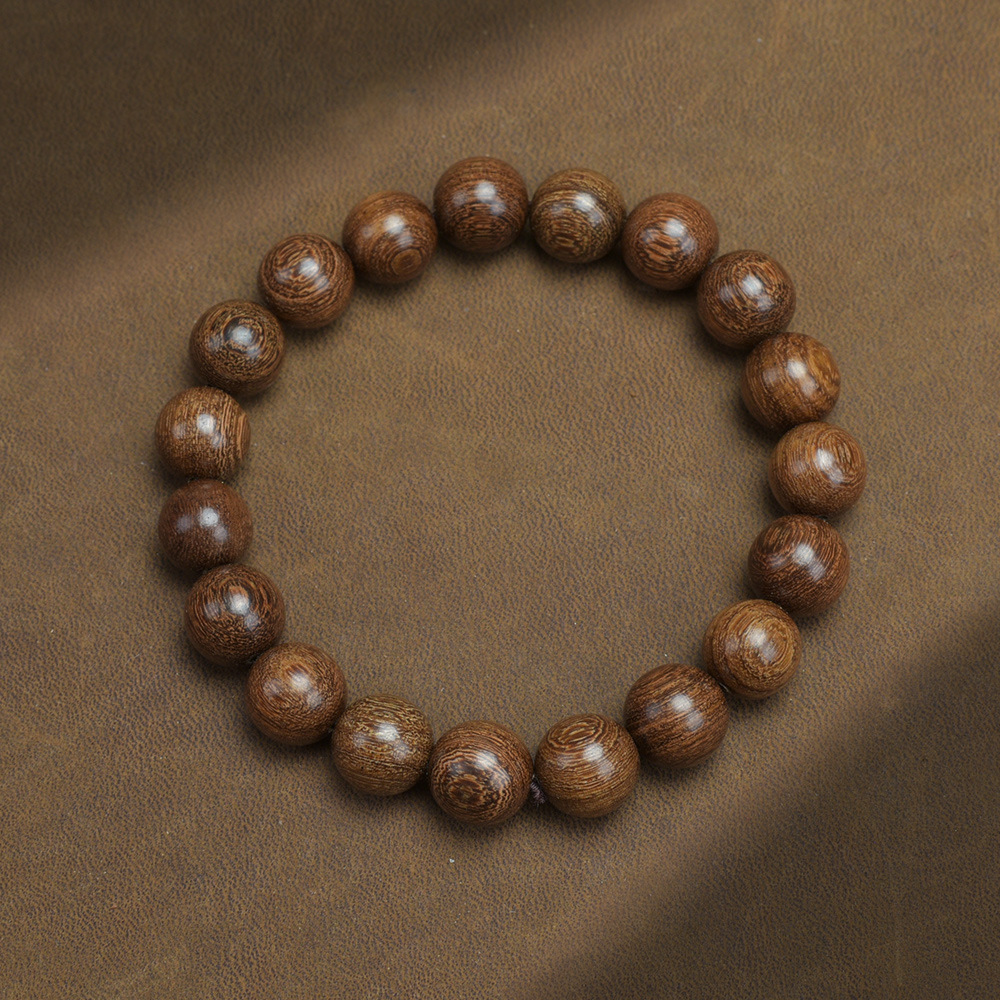 Golden Sandalwood Old Material Buddhist Bead Bracelet