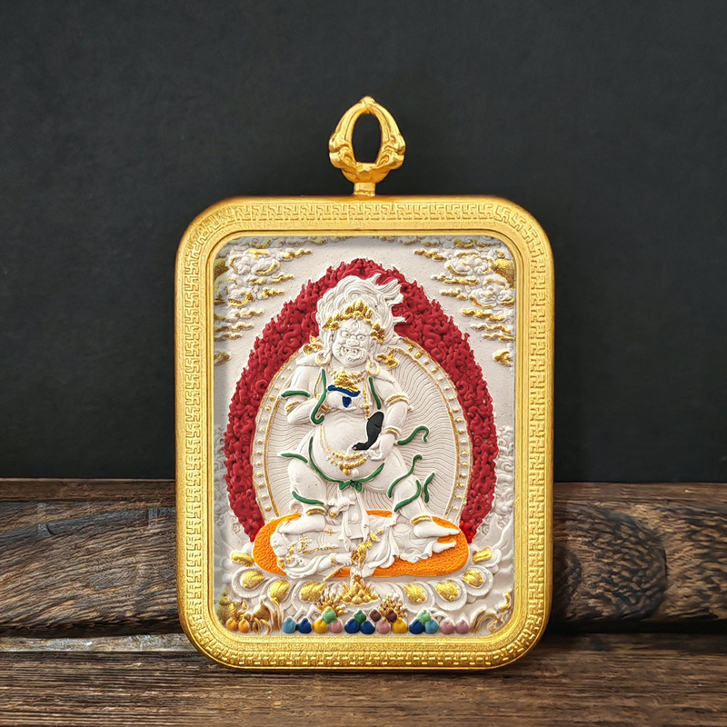 Collection Tibetan Style Incense Ash Dot Painting Thangka Buddha Pendant