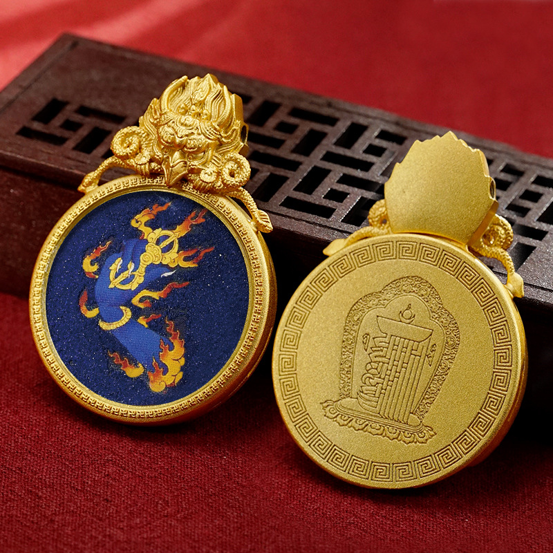 Handmade Pendant Tibetan Style Great Peacock Bird Thangka