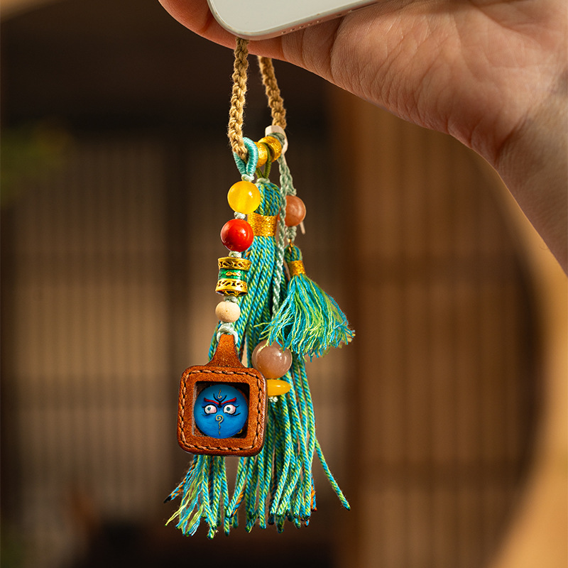 Hand-painted Thangka Bag Hanging Keychain