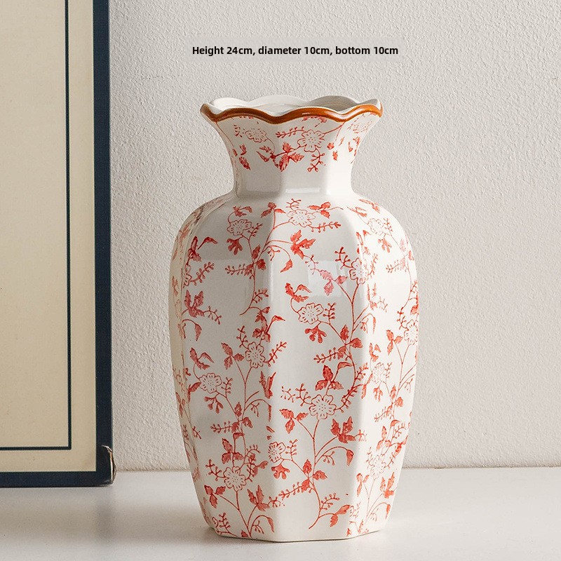 Blue and White Porcelain Vintage Ceramic Vase