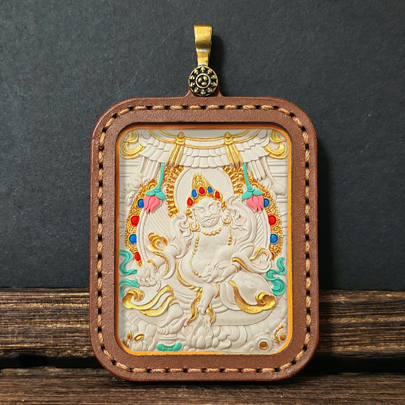 Collection Tibetan Style Incense Ash Dot Painting Thangka Buddha Pendant