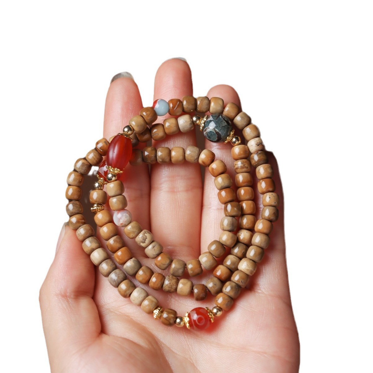 Natural Cook Demon Flower Prayer Beads